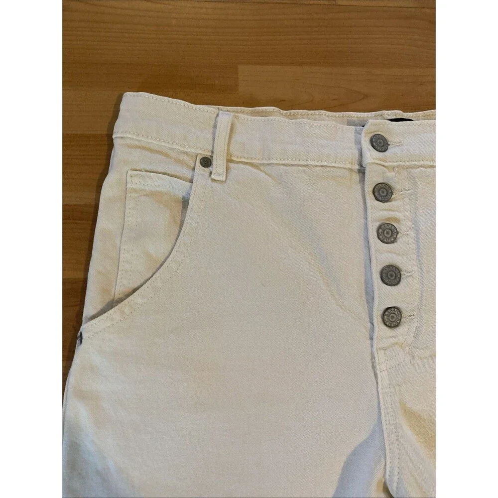 Banana‎ Republic Size 31/12 Ecru Ivory Button Fly 4
